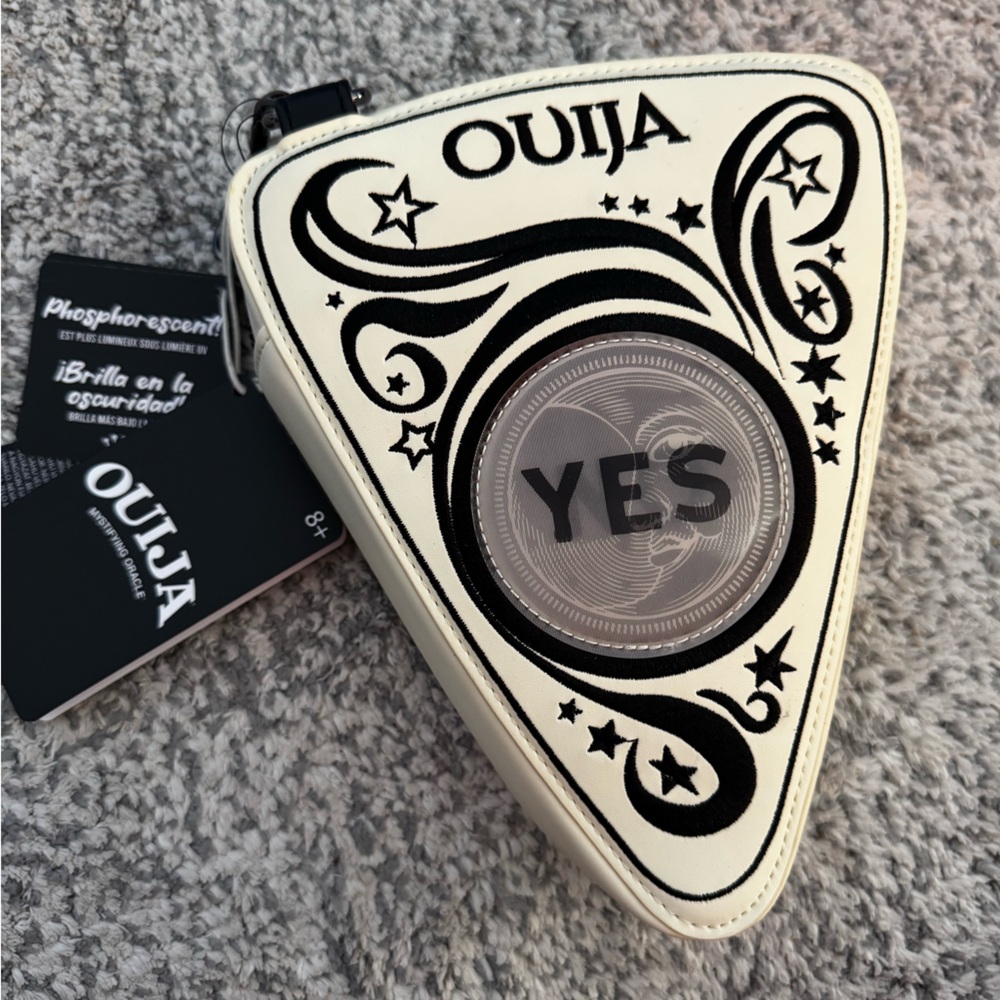 Ouija Planchette Lenticulat Glow-in-the-Dark Crossbody Bag NWT